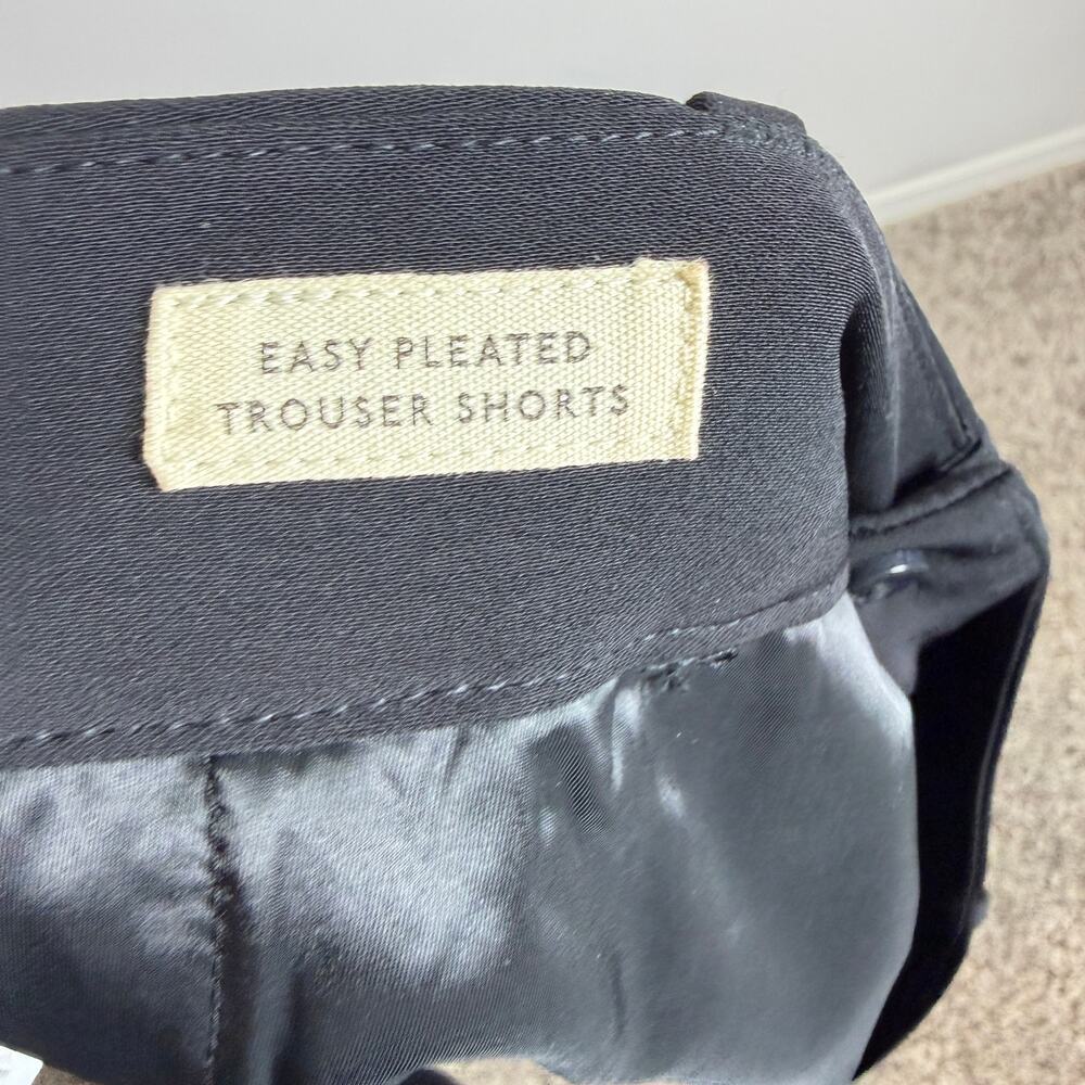 NWT Madewell Easy Pleated Trouser Shorts in Crepe Jet Black Size 12 - Picture 11 of 12